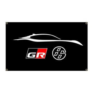 GR Toyota Gazoo Racing Flag – Black – Sticker Boost