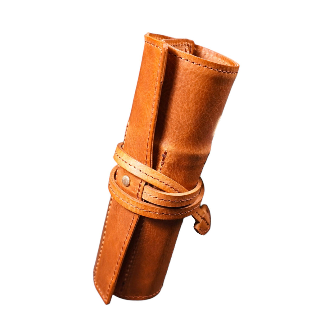 高さ180mm_6本】STRUO 万年筆 ペンケース 革 6本 大容量 ロールペン