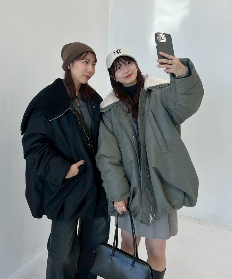 WEB限定復刻】別注BALLOON DESIGN HOODED N3B(1 BLACK): CLANE: WOMENS