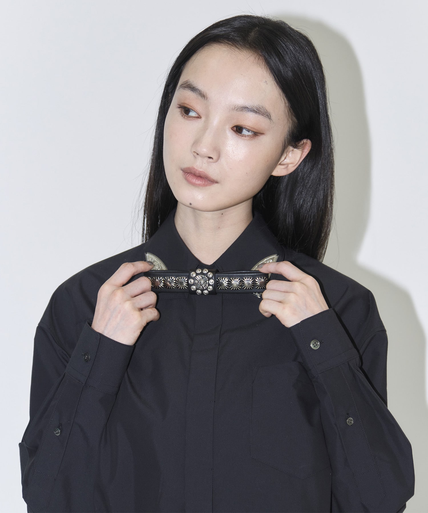 Metal ribbon clip tie(FREE BLACK): TOGA: WOMENS｜ STUDIOUS ONLINE