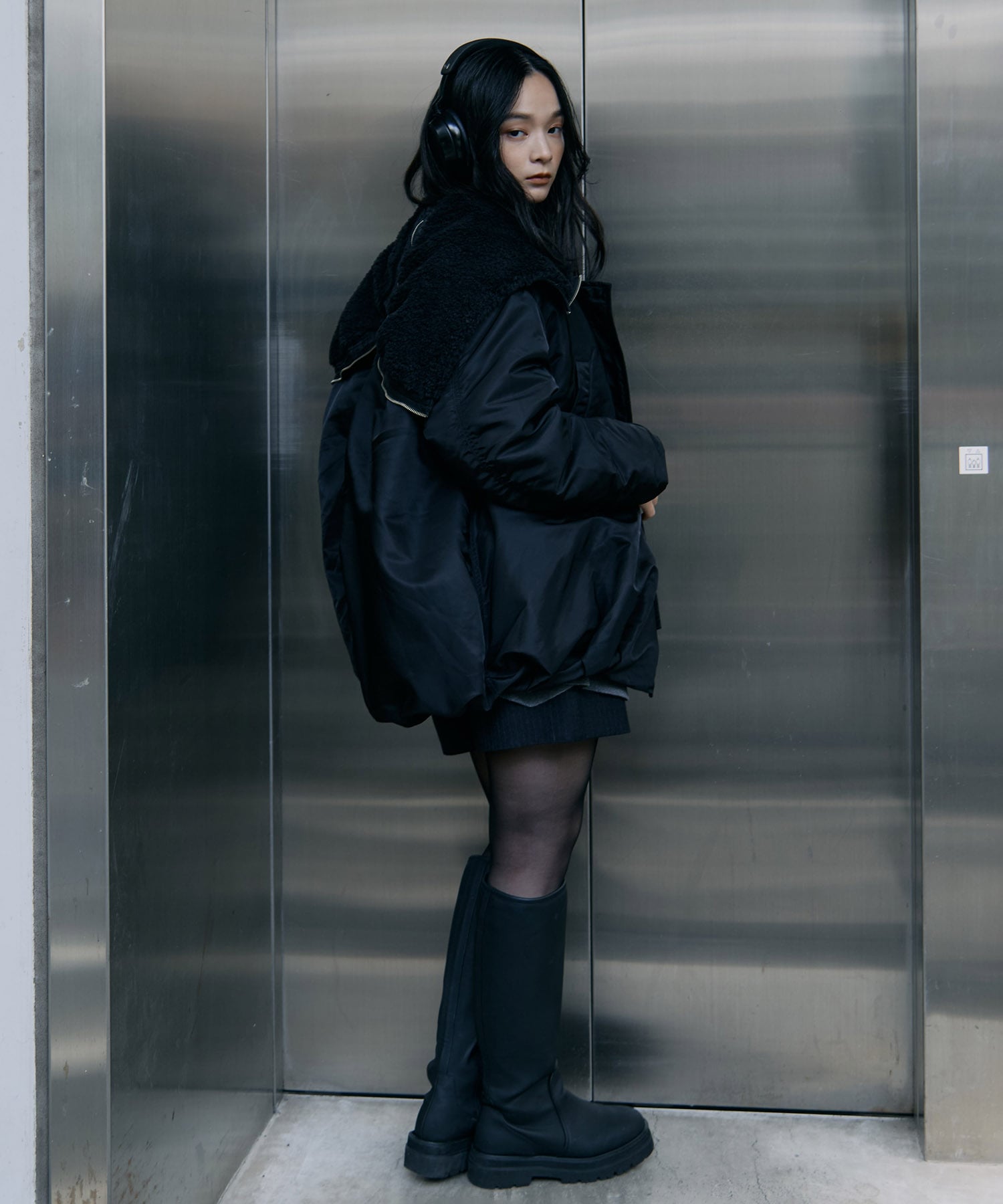 WEB限定復刻】別注BALLOON DESIGN HOODED N3B(1 BLACK): CLANE: WOMENS