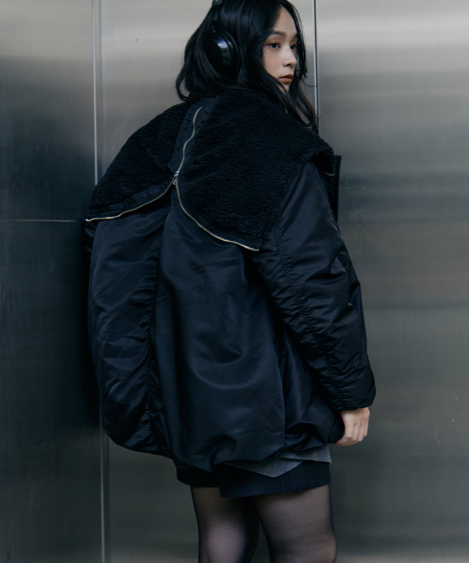 WEB限定復刻】別注BALLOON DESIGN HOODED N3B(1 BLACK): CLANE: WOMENS