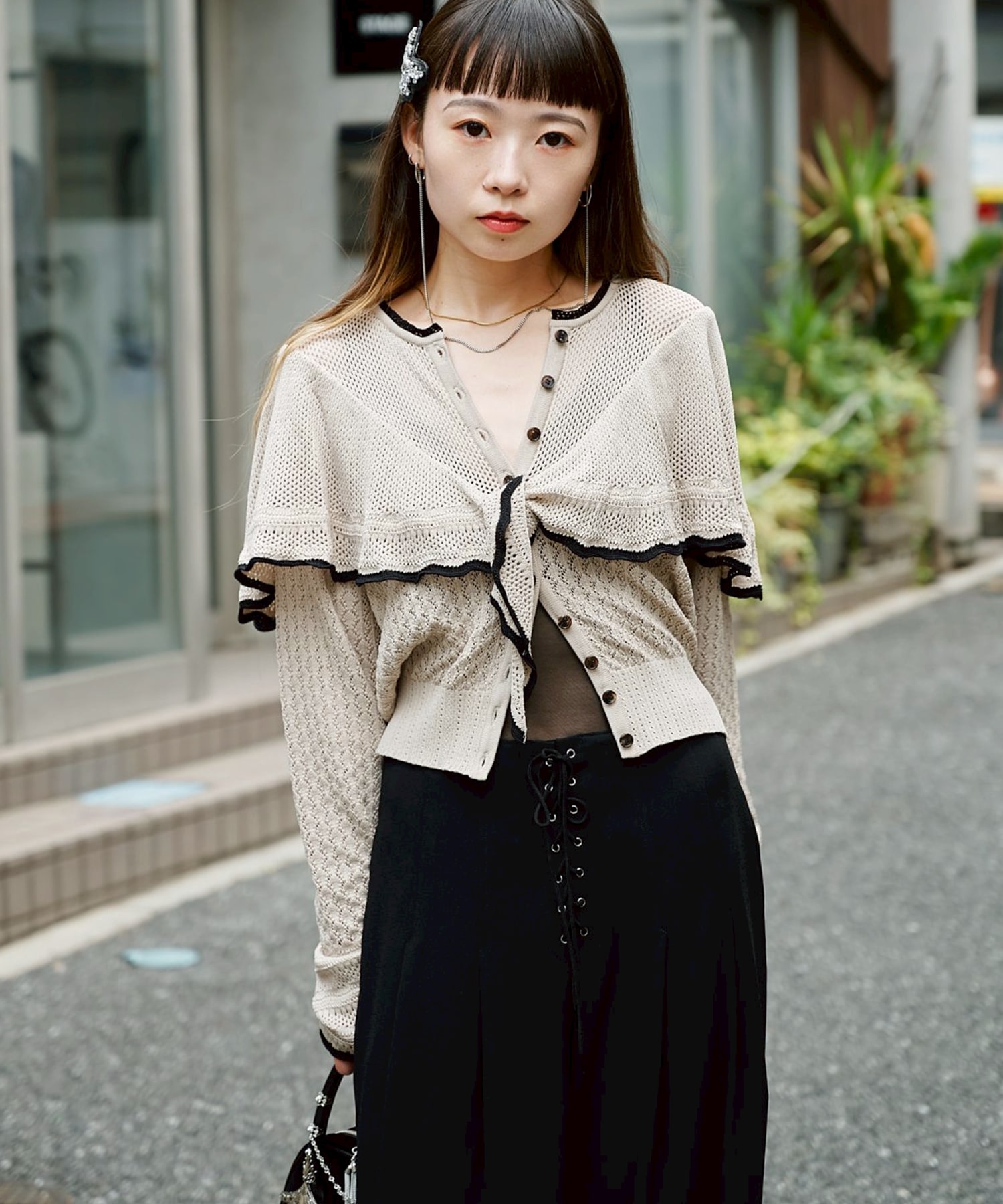 bijou mini tiara barrette right(FREE BLACK): tanakadaisuke: WOMENS