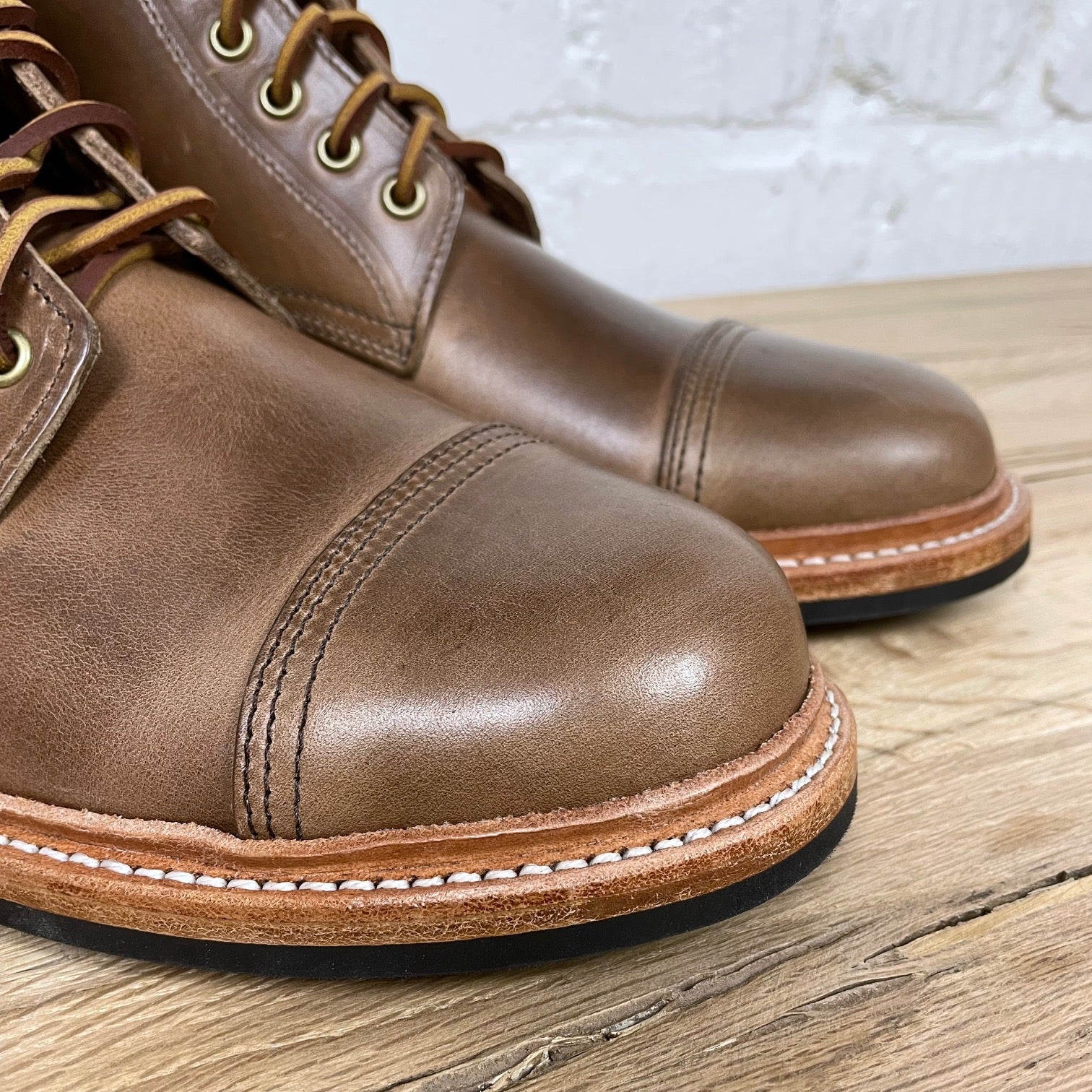cap toe trench boot natural chromexcel | oak street bootmakers