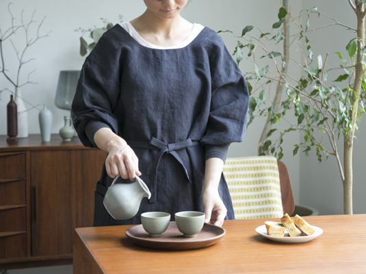 kapoc/割烹着 vintage long -【当店限定】コートにもなるふっくら