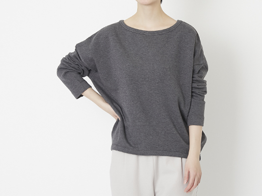 DRESS HERSELF/プルオーバーウォームシルク ボートネック -肌側シルク