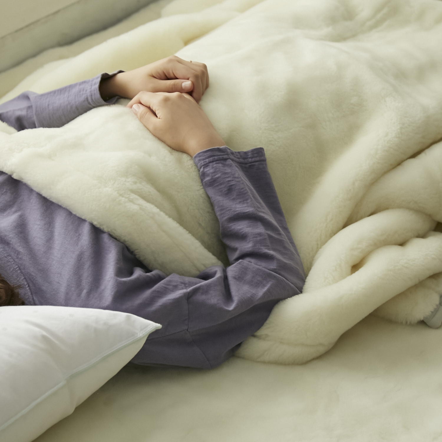 LOOM＆SPOOL/SERENEウォッシャブルウール ニューマイヤー毛布 シングル