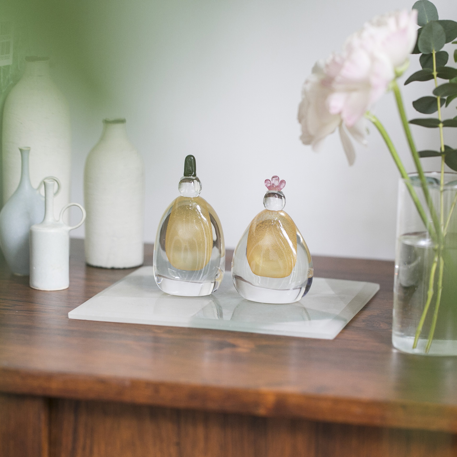 硝子屋 PRATO PINO/雛人形のオブジェ -松野さんが1つずつ手作りして