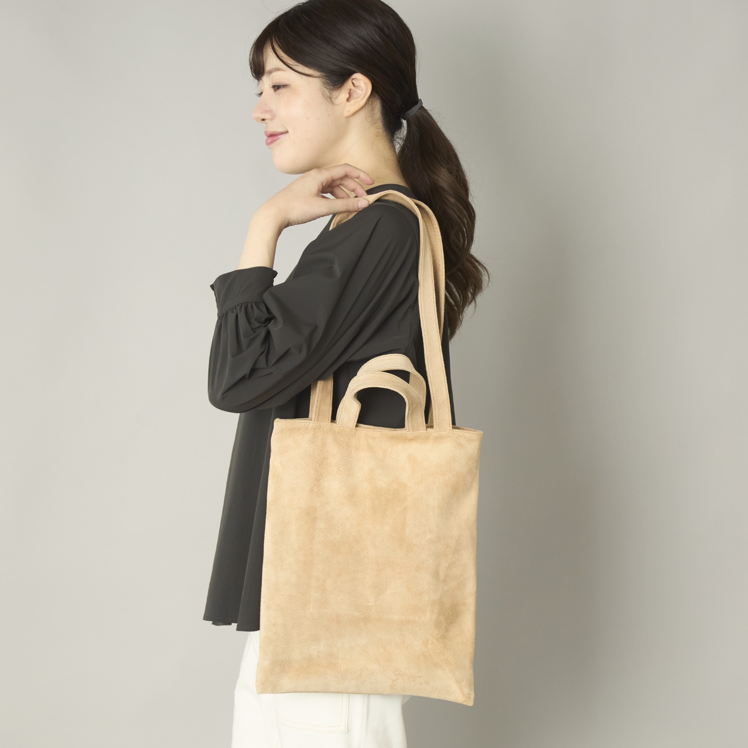 TOKYO LEATHER FACTORY/洗える革の2wayトートバッグ -洗えるスエード