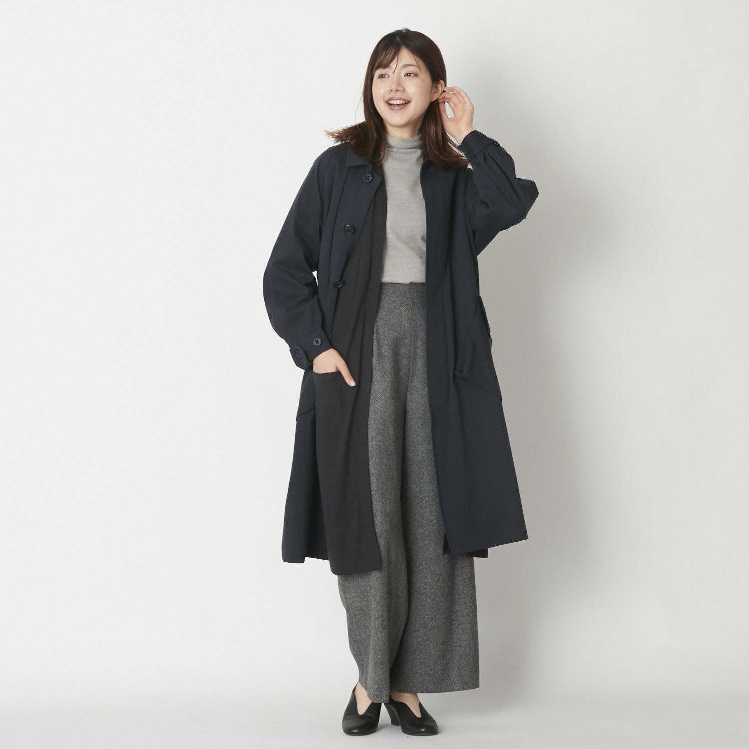 DRESS HERSELF/シルクロングカーディガン -オールシーズンOK！さらりと