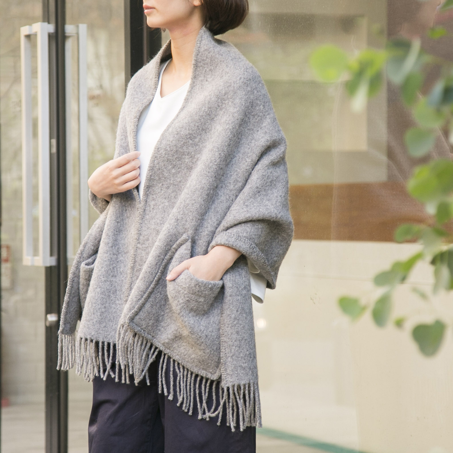 LAPUAN KANKURIT/ポケットショール UNI -体をあたためてくれるウールの