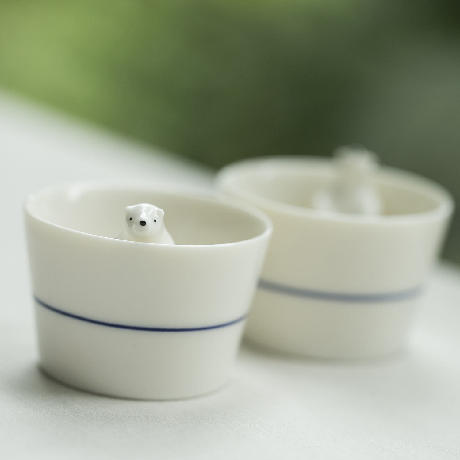 楽土/シロクマの熊五郎 お猪口 2個セット（1号・2号） -心を和ませて