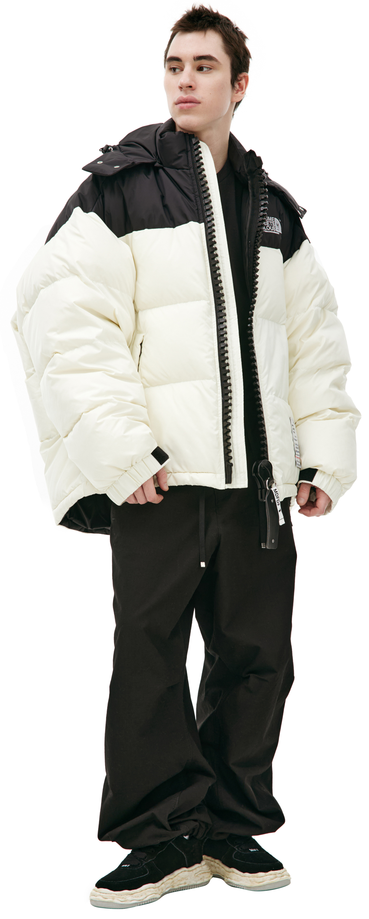 Buy Maison Mihara Yasuhiro men white hooded down jacket for €1,099